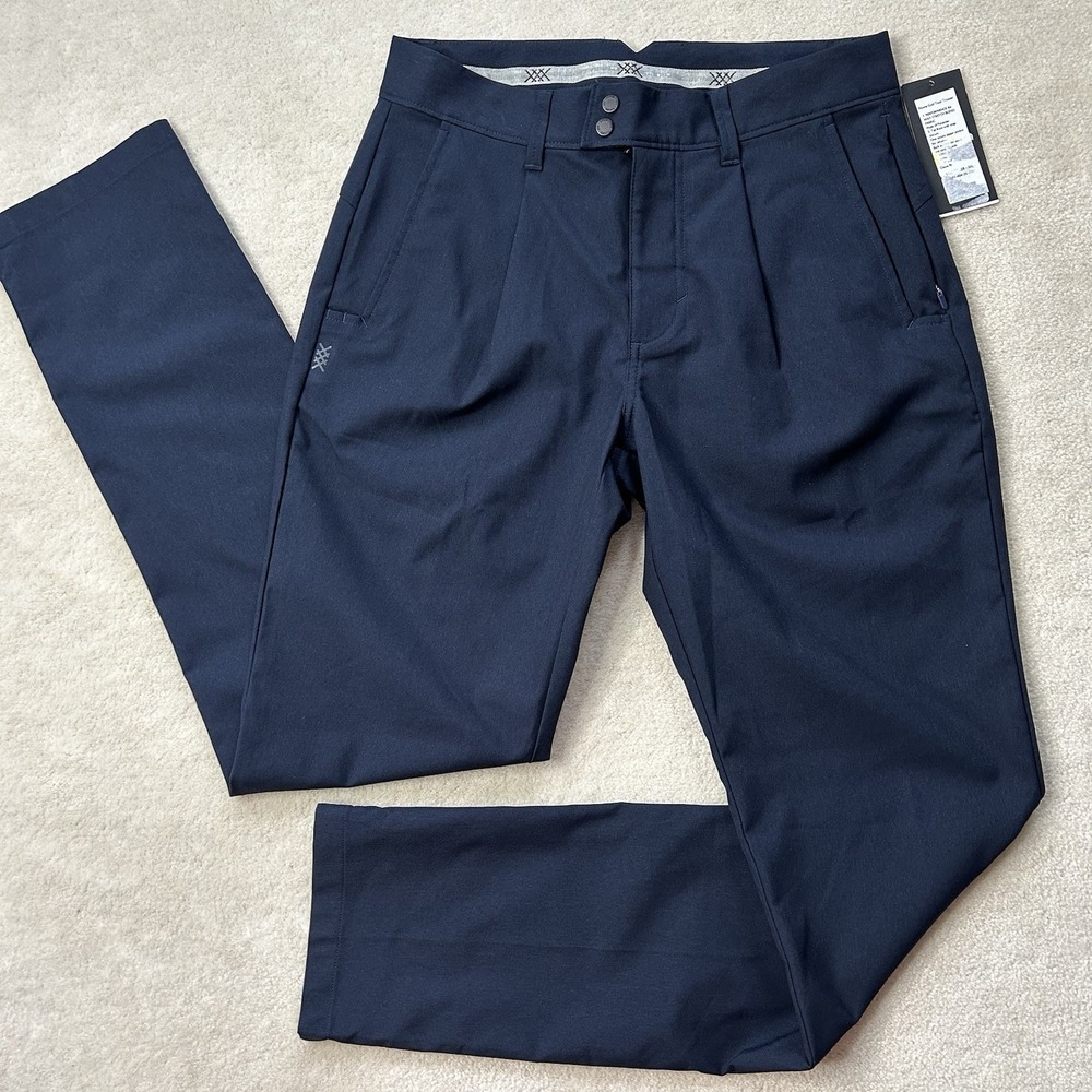 Rhone Golf Tour Performance Golf Pants Mens 28x32 Work Office Commute Pleated - Picture 1 of 4